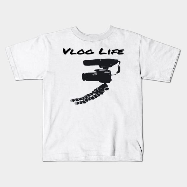 Vlog Life Kids T-Shirt by DarenHIllhouseVlogs